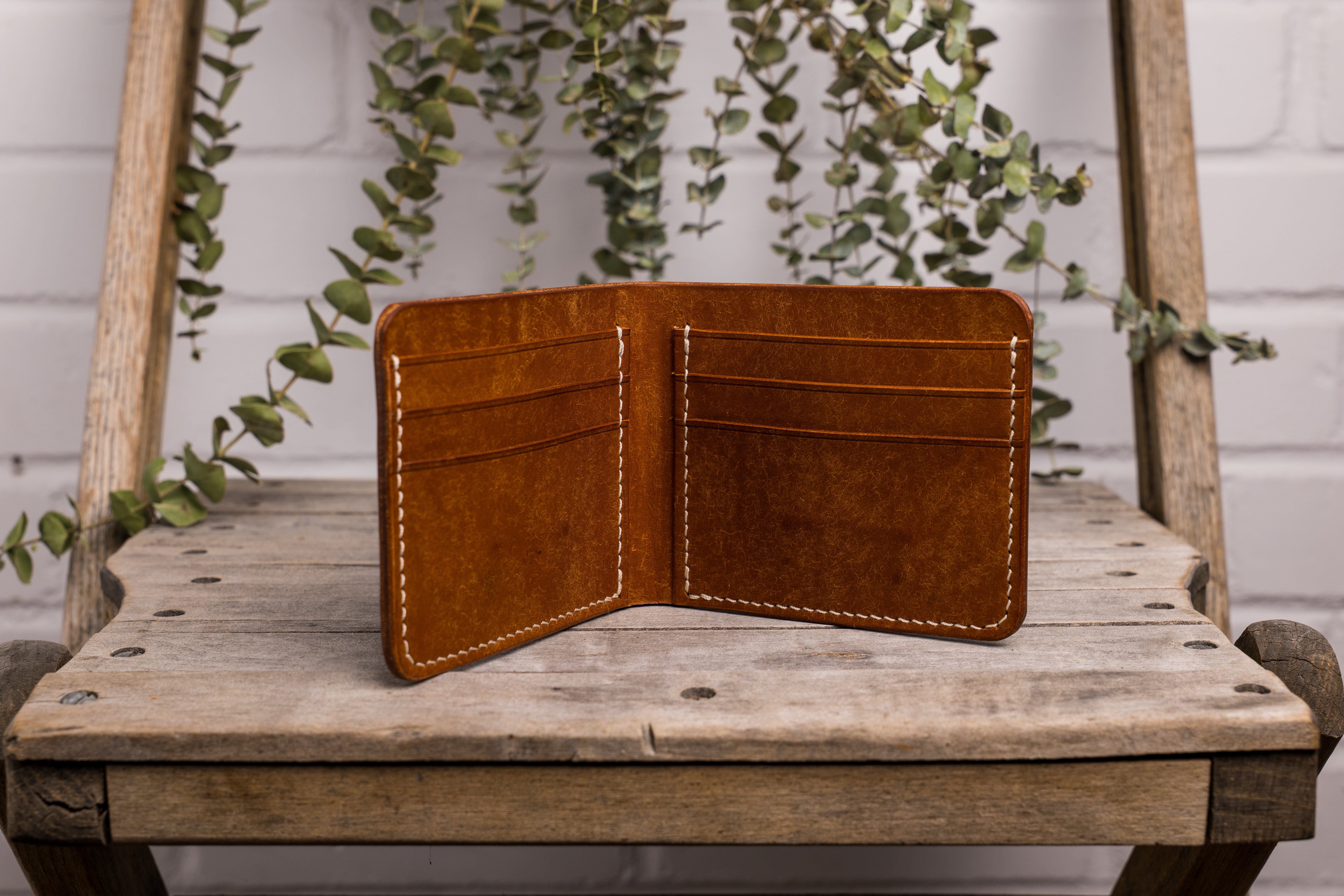 Portefeuille pliable, fait à la main, maroquinerie autochtones