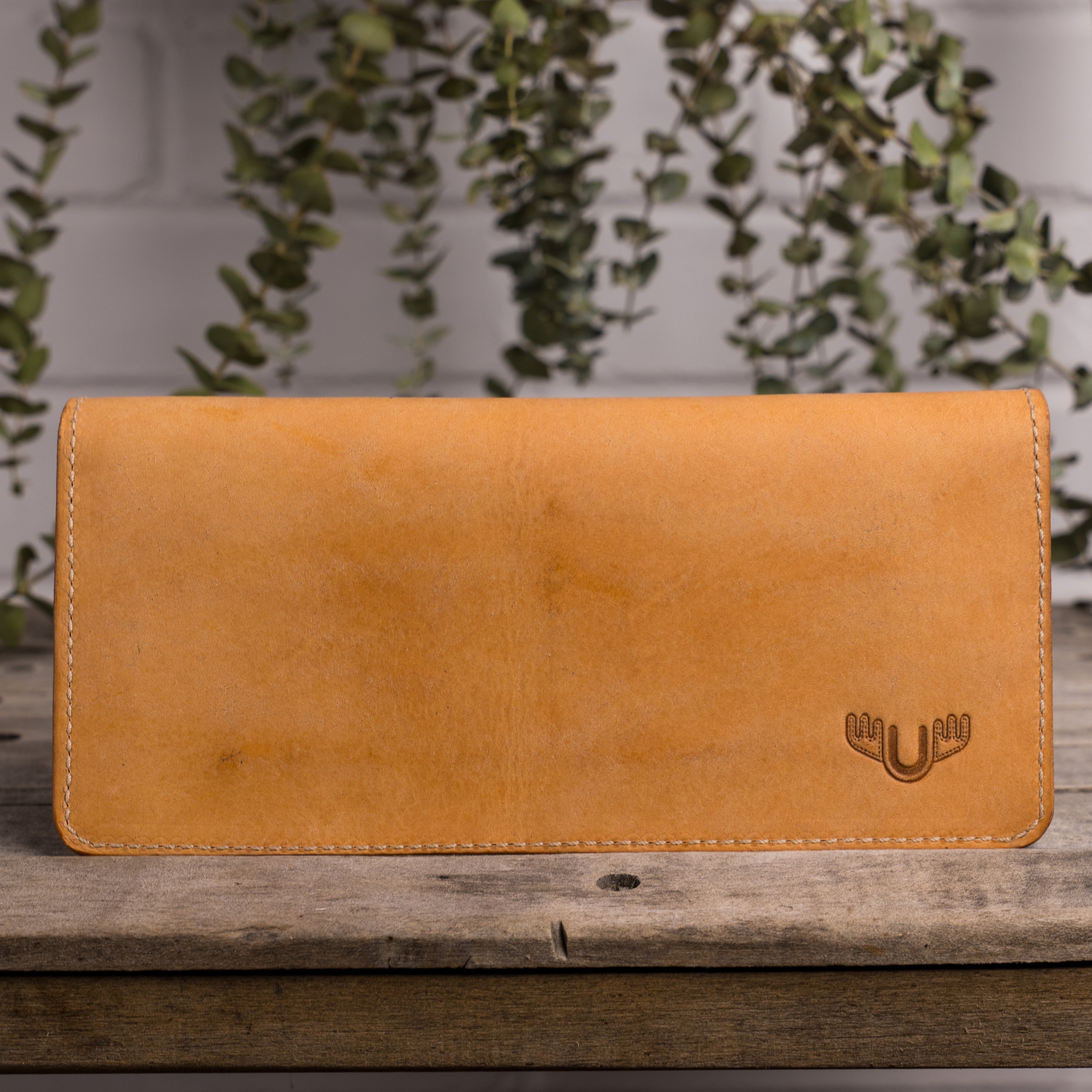 Portefeuille long en cuir, fait à la main, maroquinerie autochtones