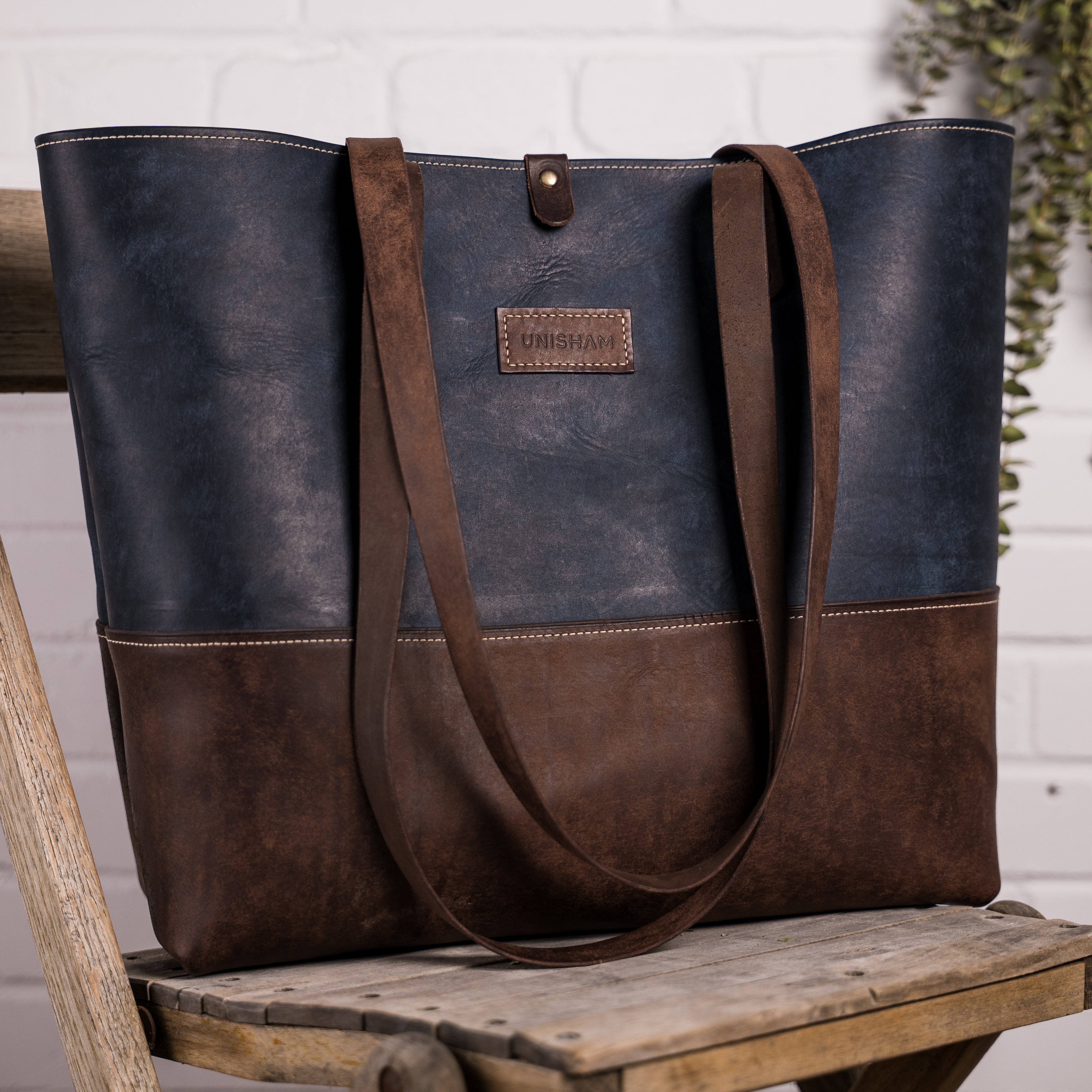 Grand Sac fourre-tout "Kantuut" | Navy & Castagno
