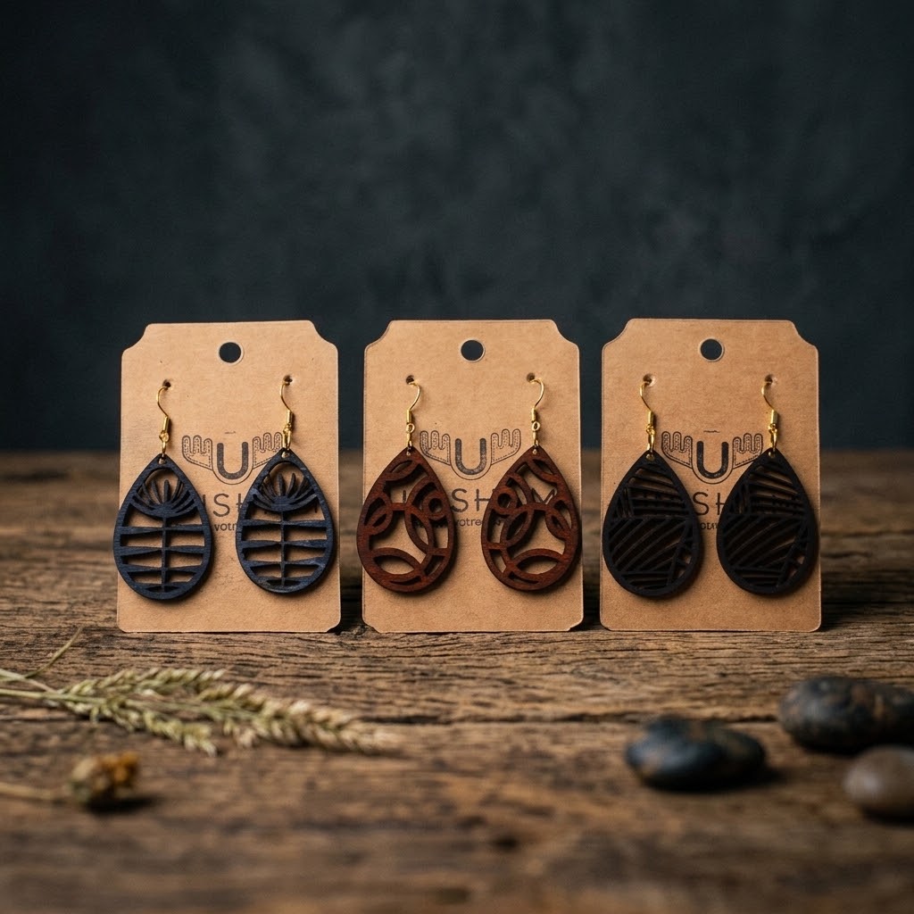 Boucles d'oreilles - "Asham" UNISHAM