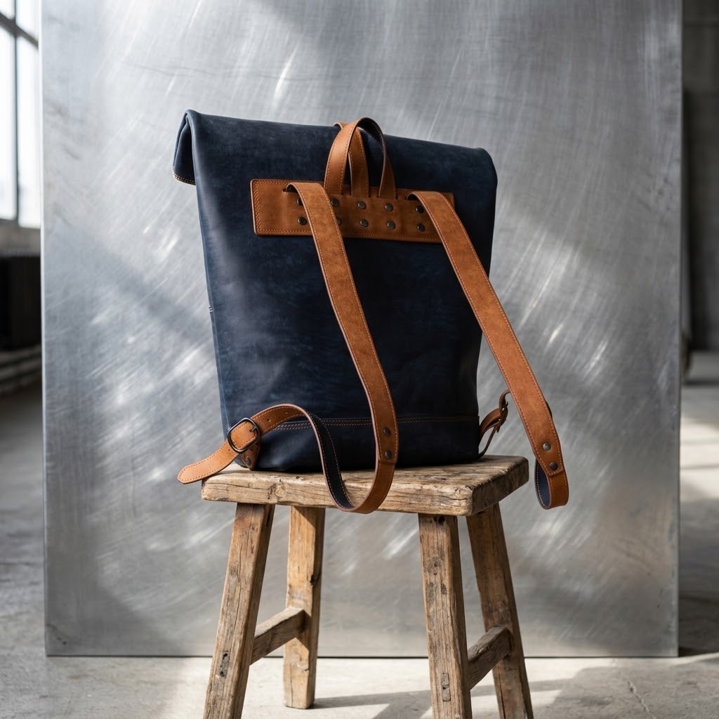Sac à dos "Natshushu" | Navy et Cognac Sacs à dos UNISHAM