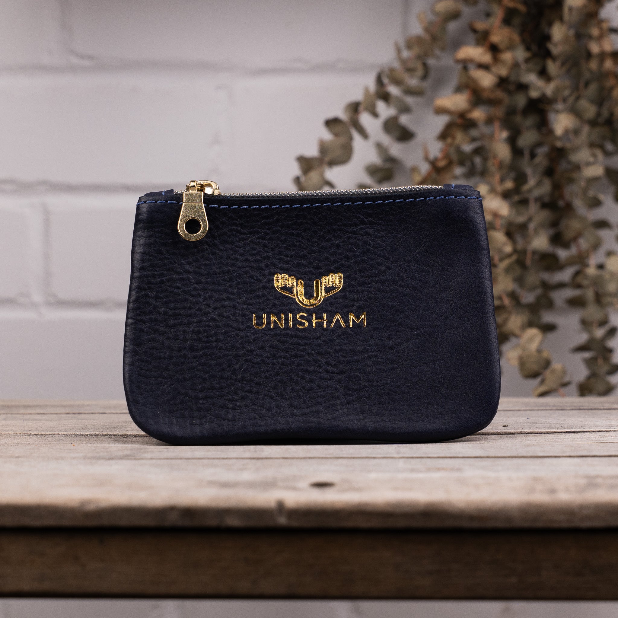 porte monnaie en cuir fait main - Unisham