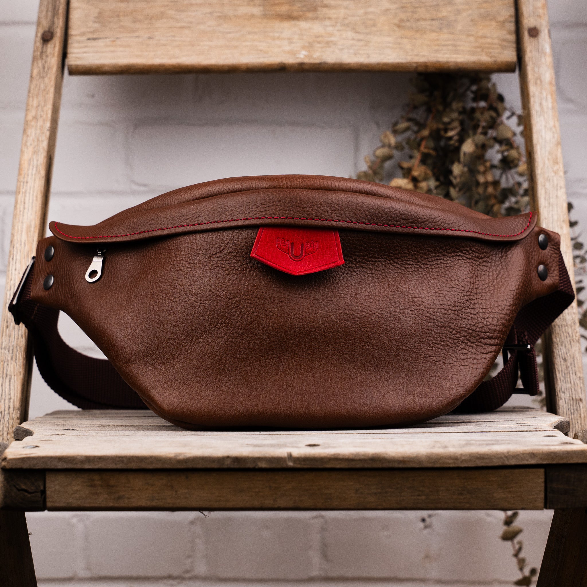 sac banane en cuir fait main - Unisham