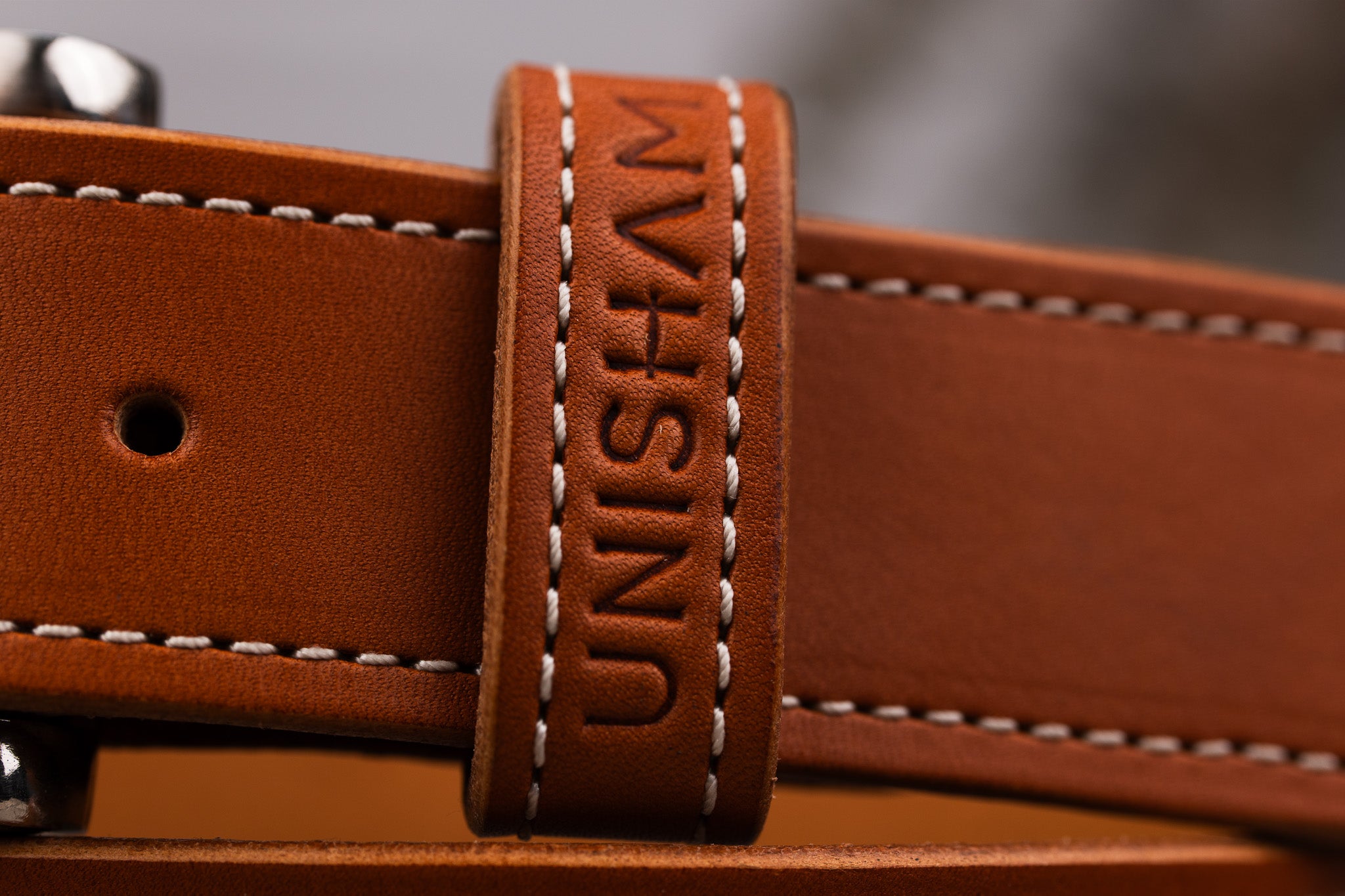 logo ceinture en cuir fait main - Unisham