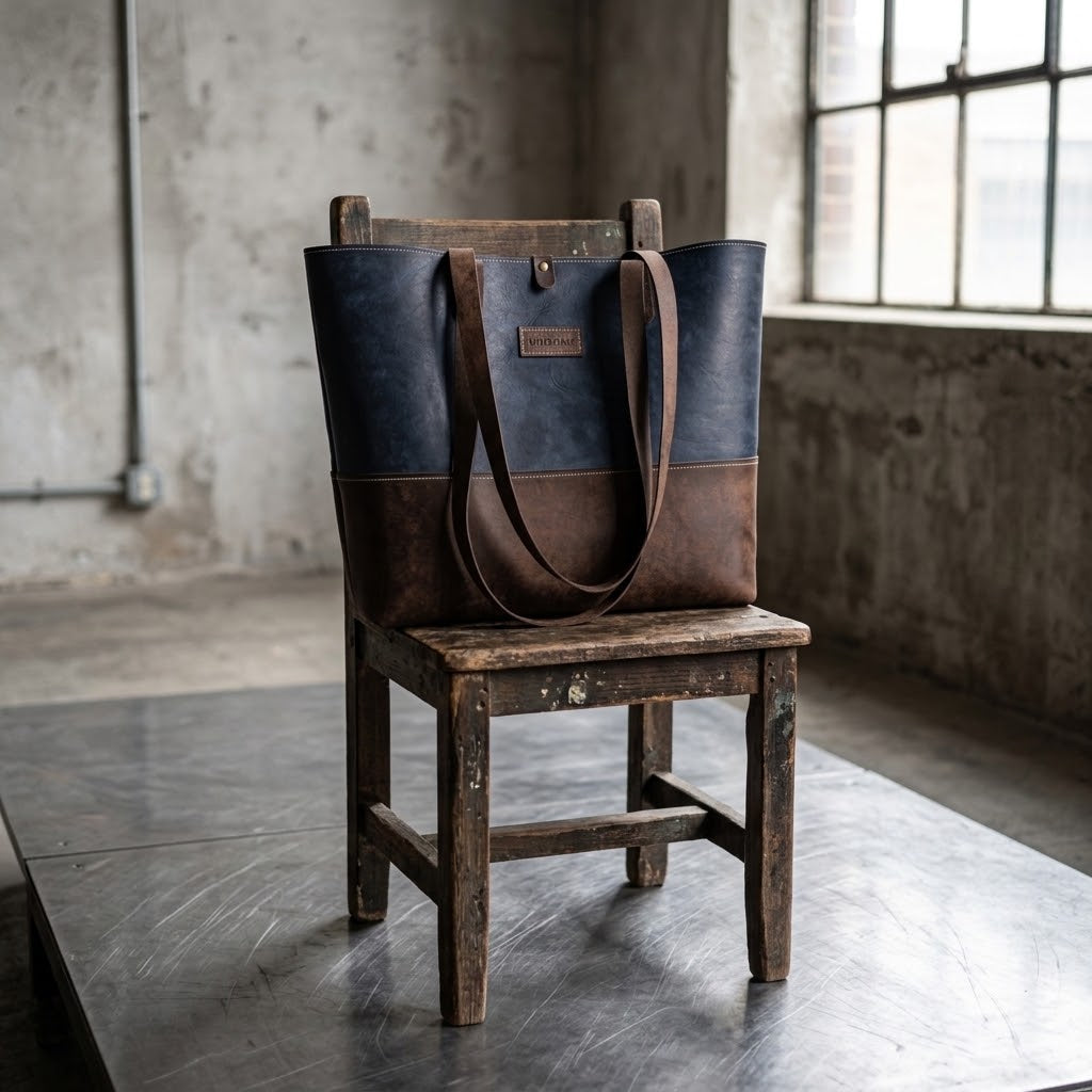 Grand Sac fourre-tout "Kantuut" | Navy & Castagno Sac fourre-tout UNISHAM