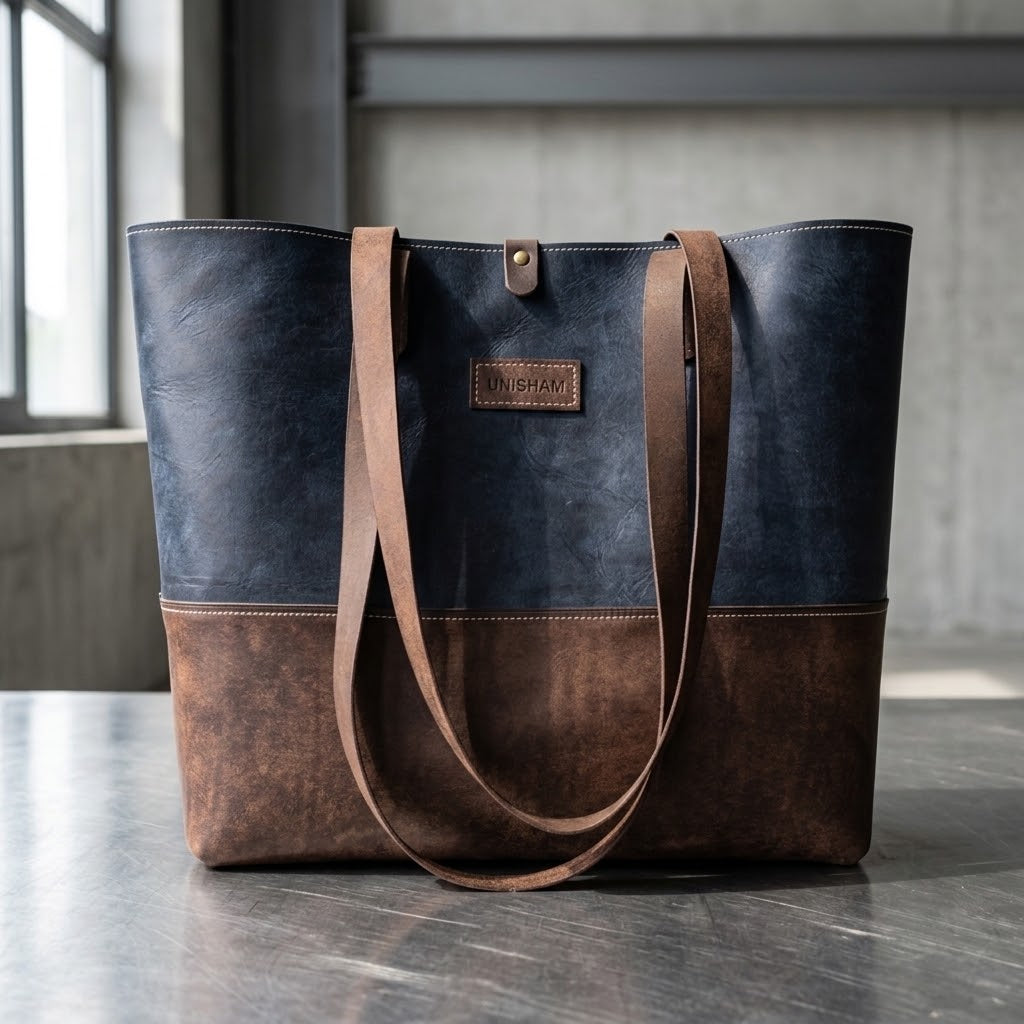 Grand Sac fourre-tout "Kantuut" | Navy & Castagno Sac fourre-tout UNISHAM
