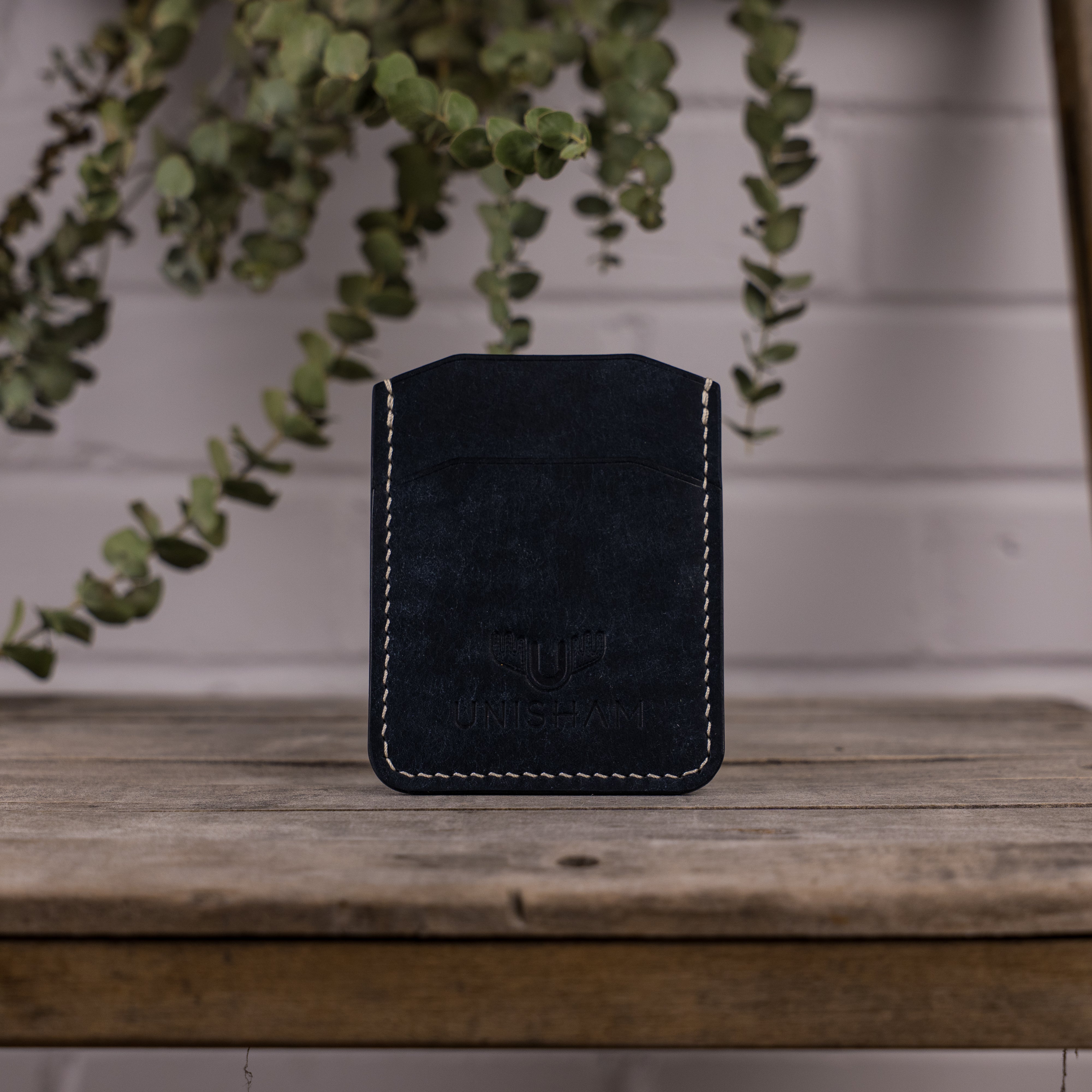 Porte-carte minimaliste en cuir fait main - Unisham