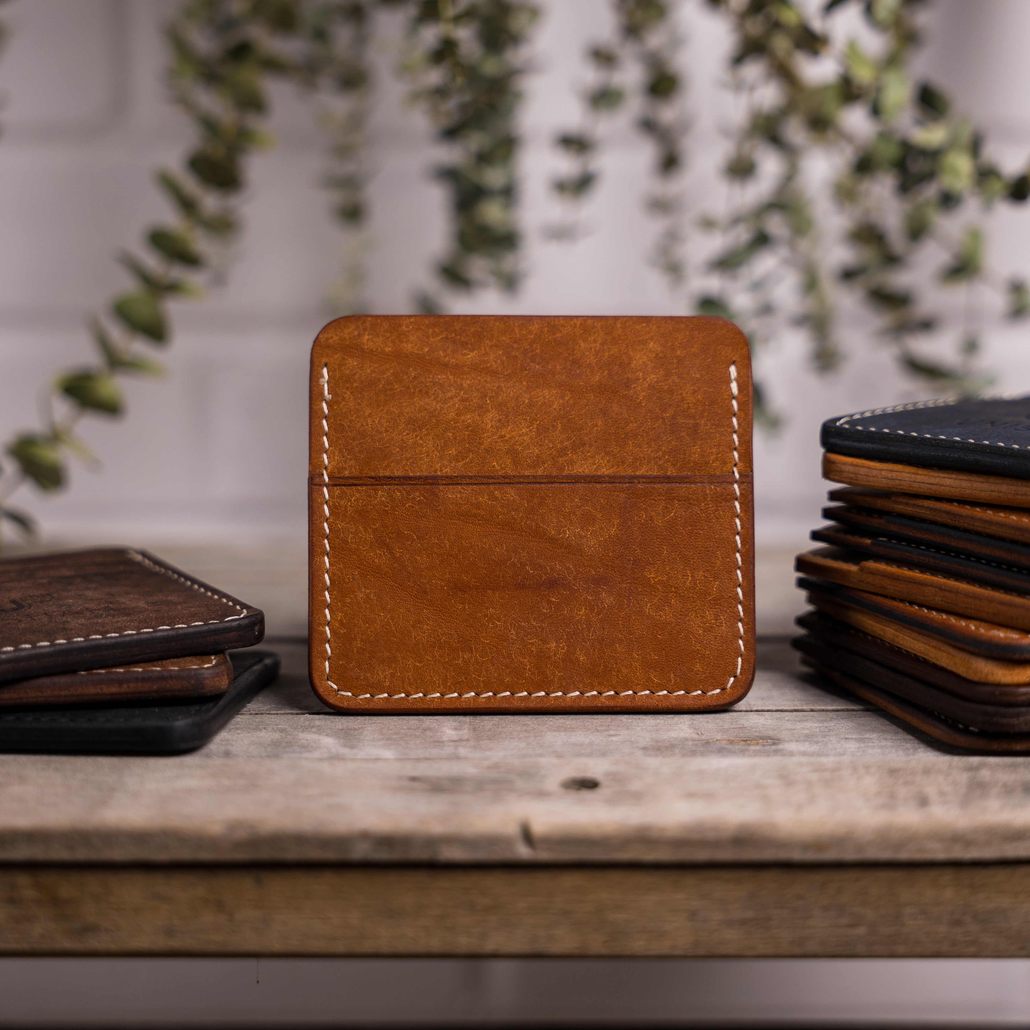 Porte-carte en cuir fait main - Unisham