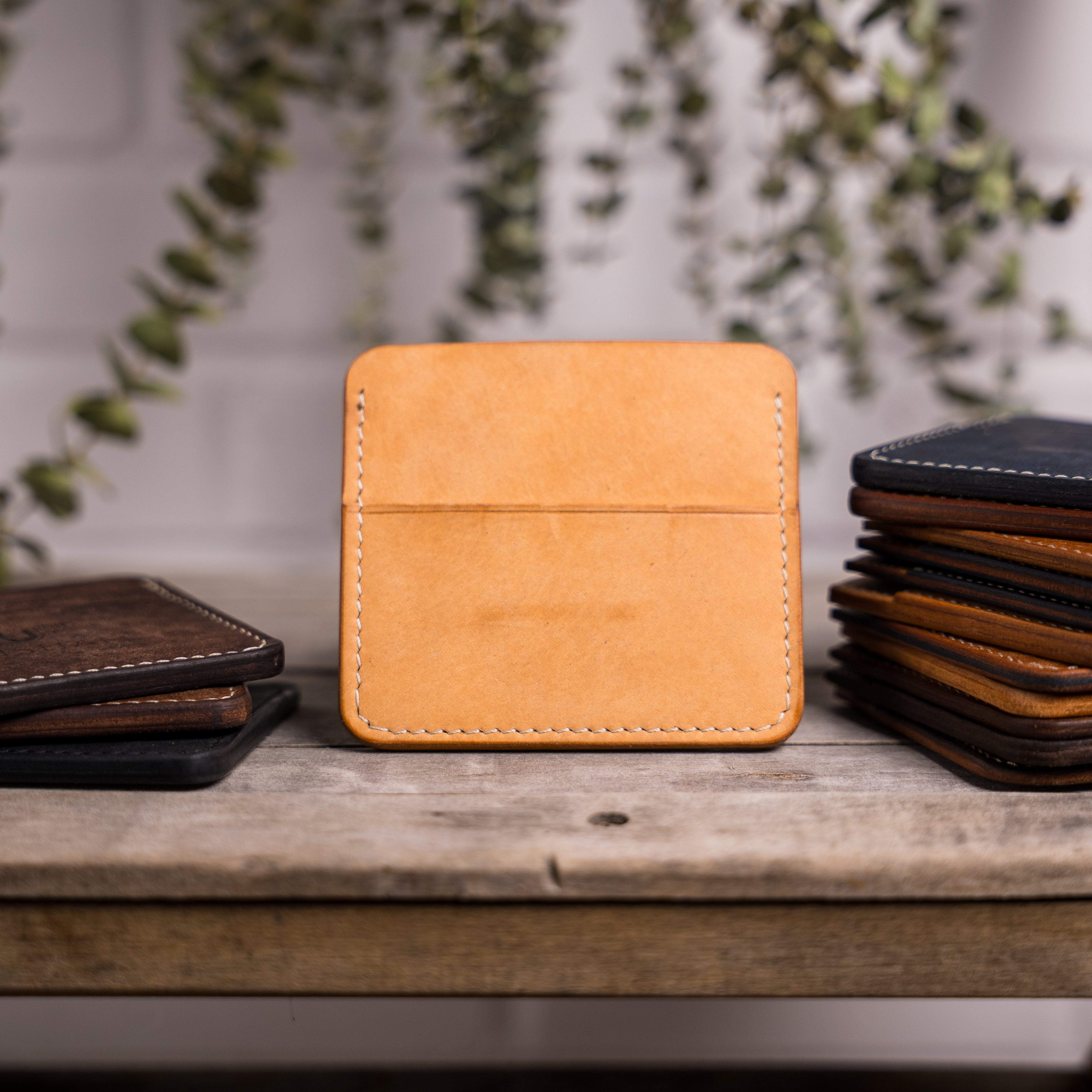 Porte-carte en cuir fait main - Unisham