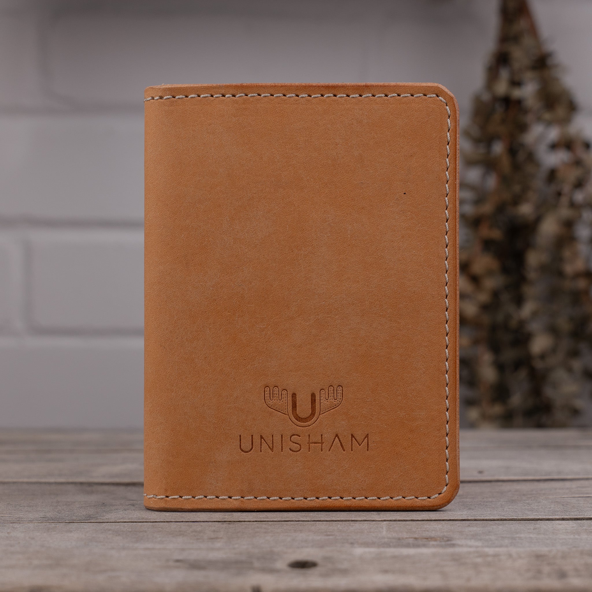 porte-passeport en cuir fait main - Unisham