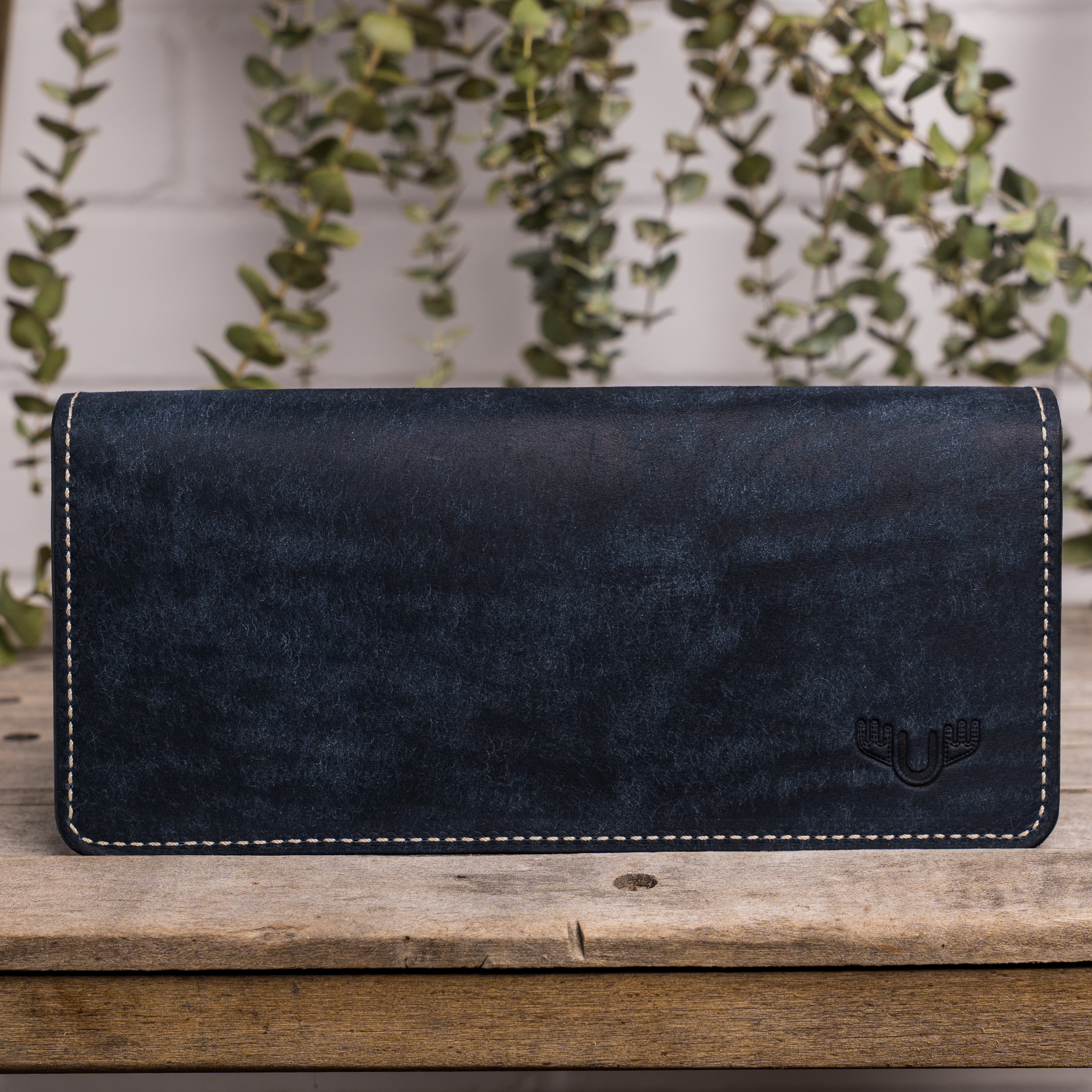 Portefeuille long en cuir fait main - Unisham