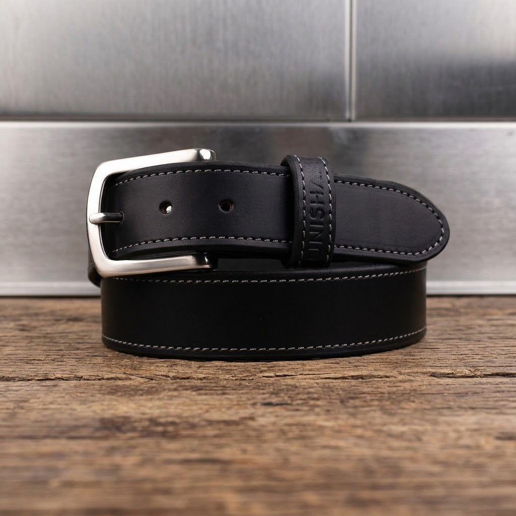 Ceinture en Cuir - "MASHK" | Noir Ceintures UNISHAM