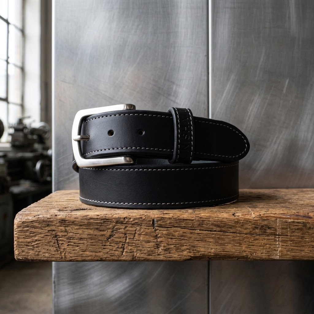 Ceinture en Cuir - "MASHK" | Noir Ceintures UNISHAM