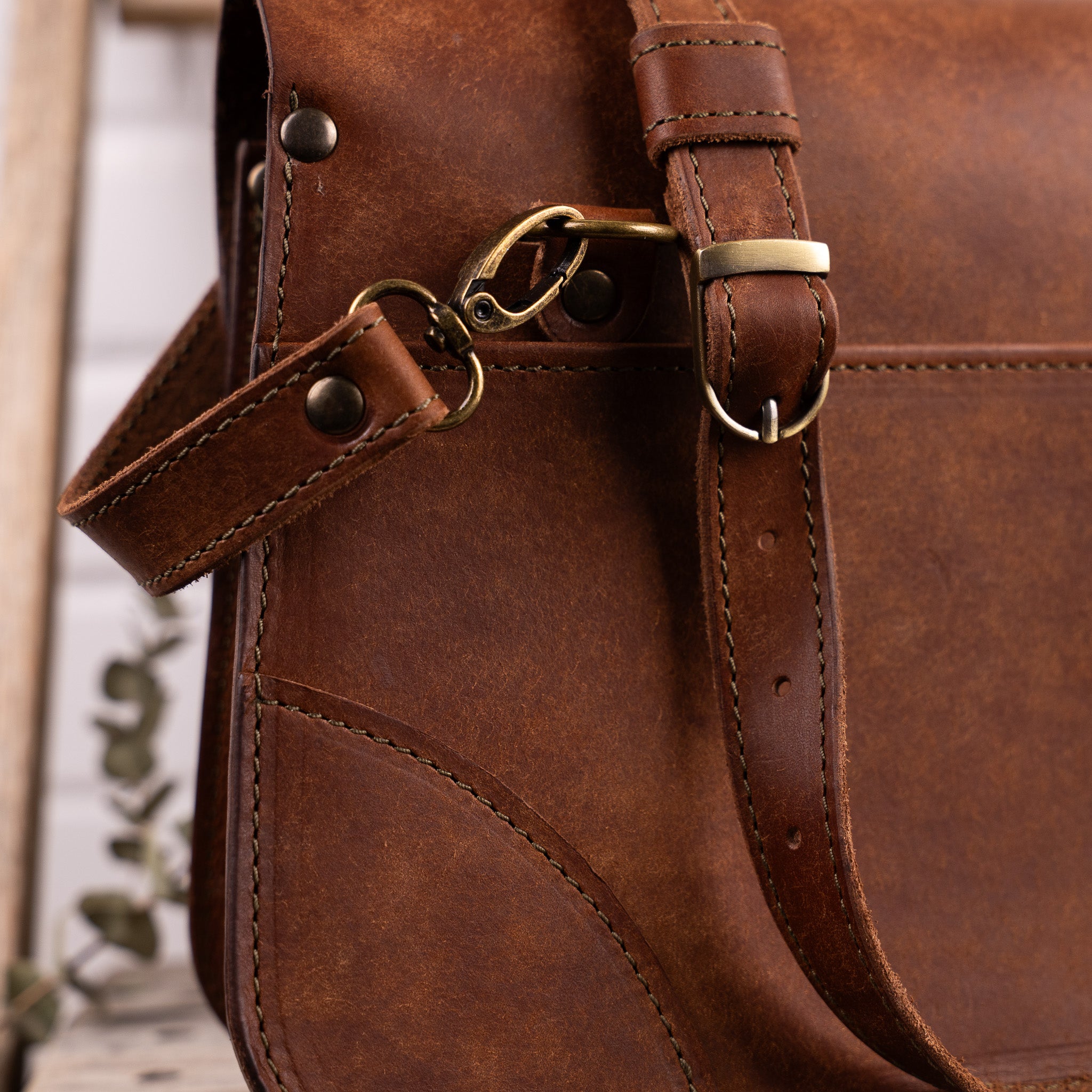 sac à bandoulière en cuir fait main - Unisham